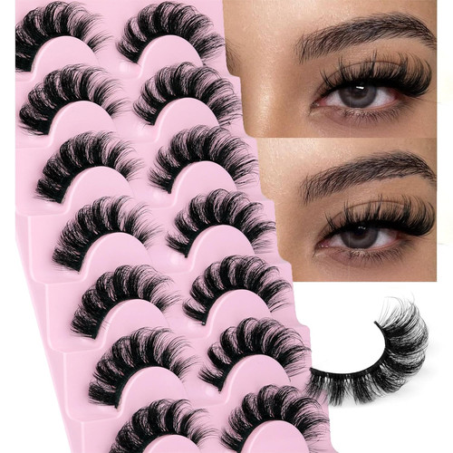 Mink lashes fluffy wispy - fluffy,