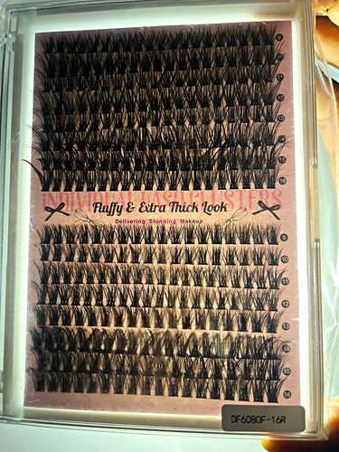 Black cluster eyelashes full - black,