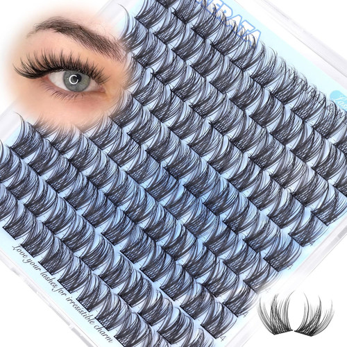 14mm natural cluster lashes - natural,